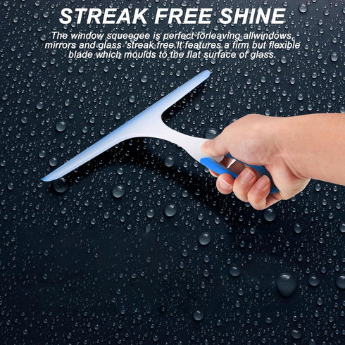 3pcs Shower Squeegee for Glass Doors - Bathroom Window Cleaning Squeegee for Mirrors