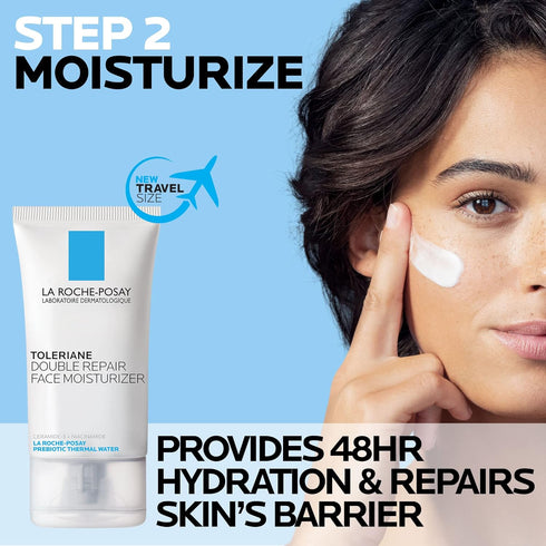 La Roche-Posay Toleriane Hydrating Gentle Face Cleanser, Niacinamide & Ceramides, Fragrance Free for Sensitive Skin