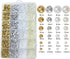 Pearls for Crafting 8000 Pcs Flat Back Nail Pearls 6 Color Half Round Flatback Pearl Beads for Embellishment Face Shoes Small Pearls for DIY Jewelry Phone Nail Charms Making Gold Silver White
