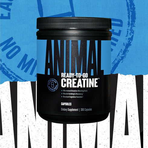 Animal Micronized Creatine Monohydrate Capsules - 300 Caps, 2500mg per Serving for Muscle Growth and Strength