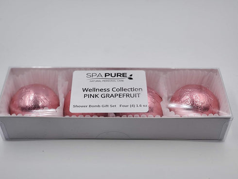 Pink Grapefruit Aromatherapy Shower Steamers, Shower Bombs with Essential Oils for Relaxation - (4 Count)