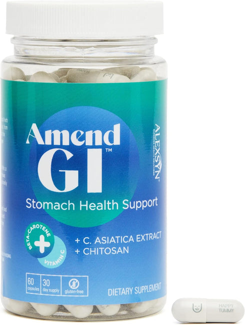 Amend GI All-Natural Stomach Health Support - 60 Capsules, Nutraceutical for Digestive Health