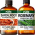 Sandalwood Essential Oils for Diffuser & Rosemary Oil for Hair Set -