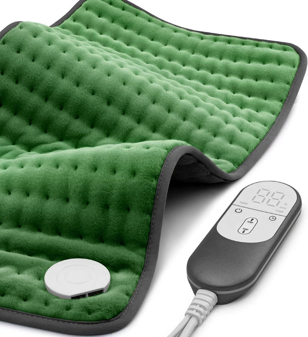 Heating Pad for Back Pain Relief, Extra Large 12"x24", Auto-Off, Machine Washable, Moist Dry Heat Options for Neck and