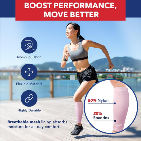 Dr. Arthritis Calf Compression Sleeve for Men and Women, Doctor-Developed Leg Compression for Shin Splint Relief
