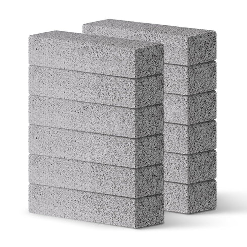 12-Pack Pumice Stone Stick for Toilet Cleaning, Powerfully Cleans Hard Water Rings, Stains, Suitable for Toilet, Sink