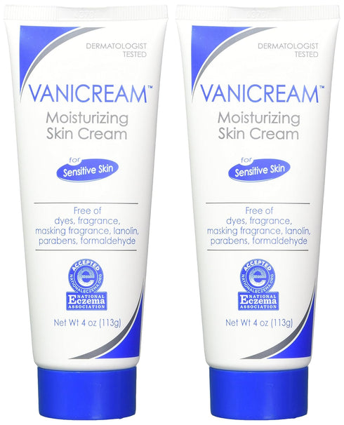 Vanicream Moisturizing Skin Cream for Sensitive Skin, 4 Ounce (Pack of 2)