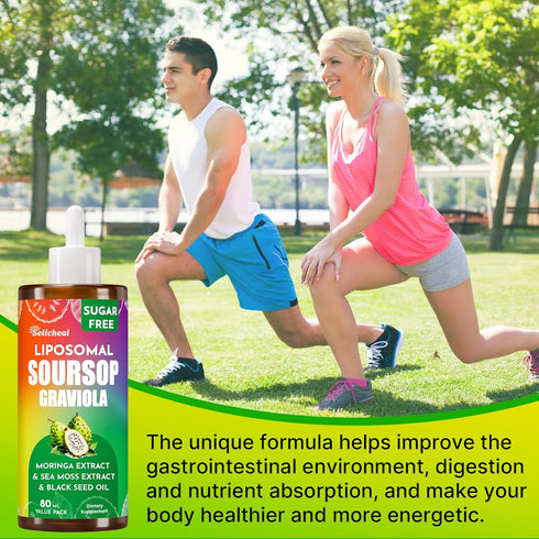 Selicheal (80ML) 10 1 Immunity, 2.8 Oz 80 Supplement Liquid Drops, in Soursop Multivitamin Drops with Leaf Extract