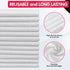 Pack 100, 11.5"X11.5" FIXSMITH White Microfiber Cleaning Cloth, of Cleaning Rags for Housekeeping and Kitchen, Reusable