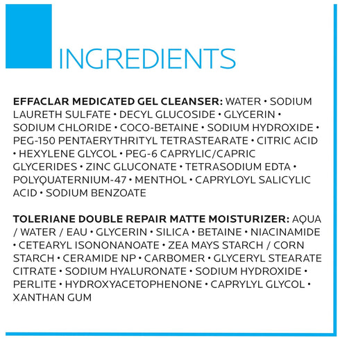 La Roche-Posay Toleriane Double Repair Matte Daily Face Moisturizer, Oil Free for Oily Skin, Ceramide and Niacinamide