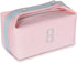 Fashion Makeup Bag for Women, Orange Red Canvas Hanging Cosmetic Organizer (Full Updated)