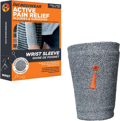 Incrediwear Wrist Sleeve – Wrist Brace for Women and Men, Helps with Inflammation, Grey, S/M