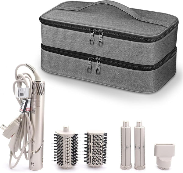 SITHON Travel Case for Shark FlexStyle/SpeedStyle Styler, Double-Layer Water Resistant Storage Organizer Bag, Grey