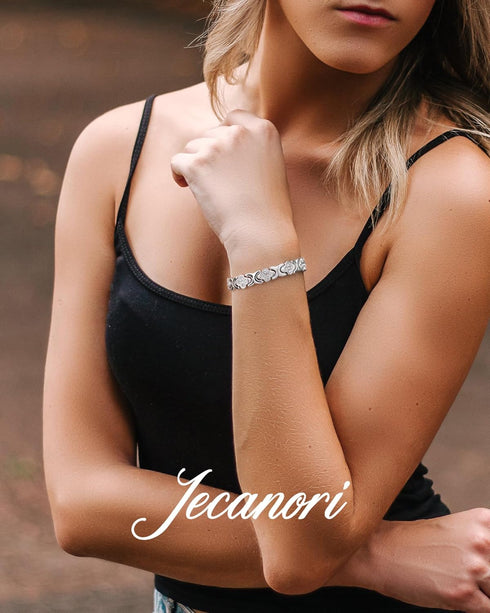 Jecanori Copper Bracelets for Women, Effective Pure Copper Magnetic Bracelet for Pain Relief with 3500 Gauss Magnets