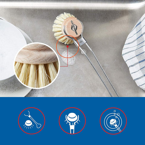 K1109432800 Kuechenprofi Classic Dishwashing Brush, Stainless Steel