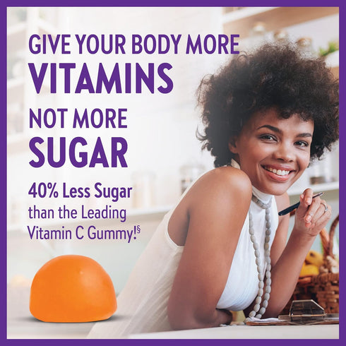 New Chapter Vitamin C+ Gummies - 40% Less Sugar, Excellent Source of Vitamin C, TWO Daily Gummies for Immune Support