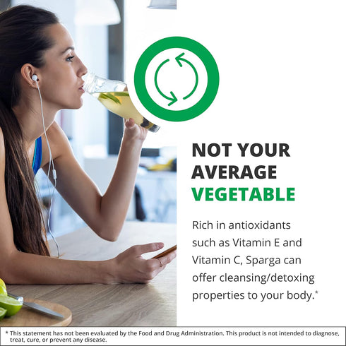 NutraMedix Sparga Tincture - Antioxidant-Rich Asparagus Extract for Cleansing and Detox Support - Mix Liquid Drops with