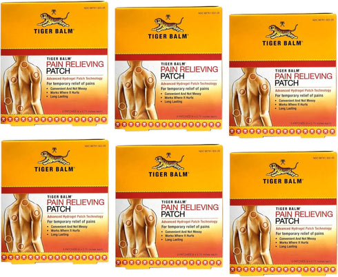 Tiger Balm Pain Relieving Patch, 5-Count Packages (Pack of 6)