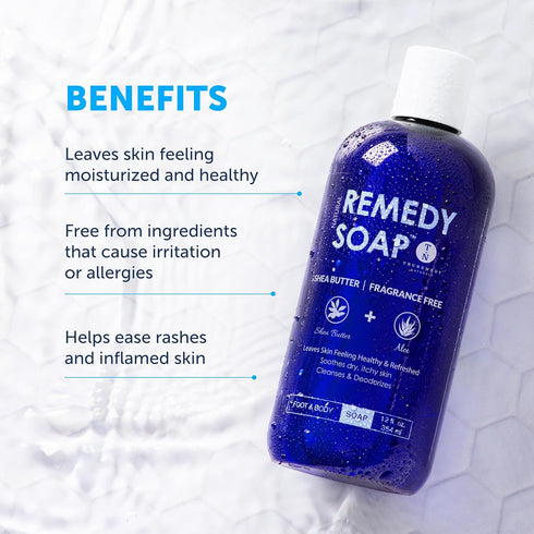 Truremedy Naturals Shea Butter Body Wash - Fragrance-Free Moisturizing Body Wash (1 pk, 12 oz)