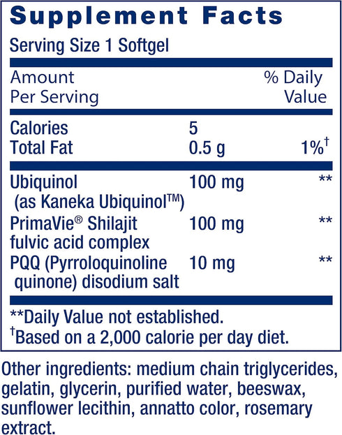 Life Extension Super Ubiquinol CoQ10 with PQQ - 100 mg, 30 Softgels for Heart Health and Energy Support