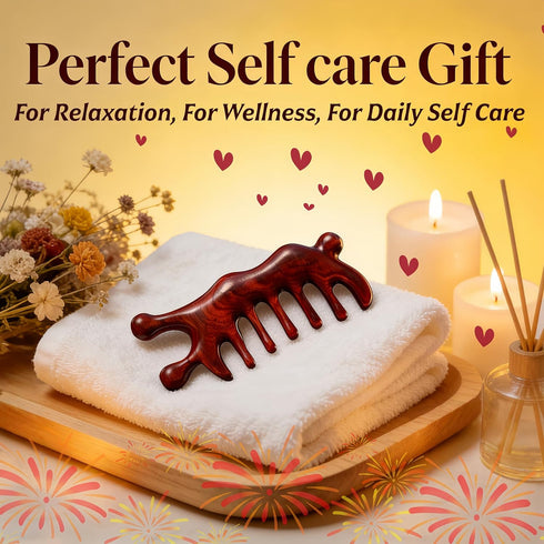JBSYYXGS Wooden Scalp Massage Comb Sandalwood Gua Sha Head Massager for Stress Relief, Scalp Stimulation & Hair Care
