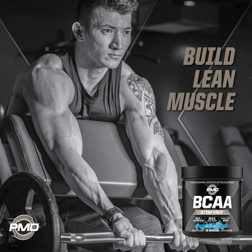 PMD Sports BCAA Stim-Free Amino Acids, Better Workout Performance, Blue Razz, 30 Servings