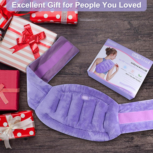 SuzziPad Microwave Heating Pad for Back Pain Relief, Cramps, Neck, Shoulder, Waist, Stomach, Moist Heat Wrap