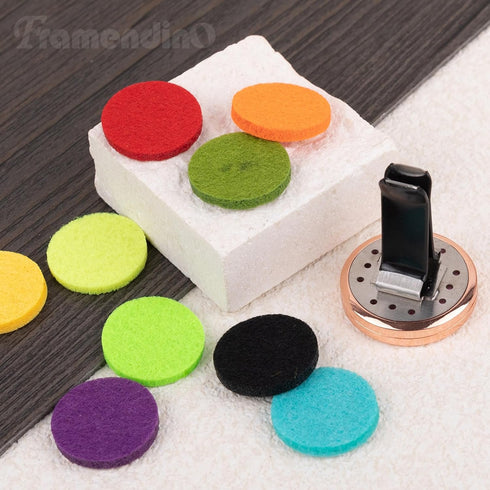 Framendino 1 Pack Dog Paw Print Essential Car Oil Diffuser - Aromatherapy Car AIR Freshener with 10 Felt Refill Pads