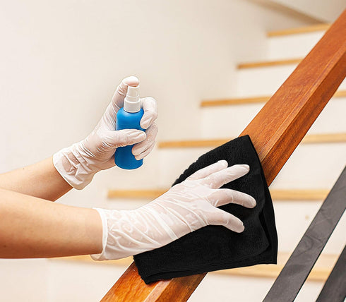 Pack 12, 16 19 Inches, 100% Utopia Towels Kitchen Bar Mops, of by Cotton Super Absorbent Black Towels, Multi-Purpose