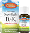 Carlson Super Daily D3 + K2, 50 mcg D3 + 45 mcg MK-7 for Heart & Bone Health, 360 Liquid Drops, 10.16 ml