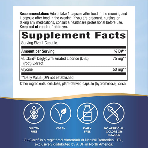 Nature's Way DGL Ultra, Premium Licorice Root Extract, Soothing Digestive Relief, 90 Vegan Capsules