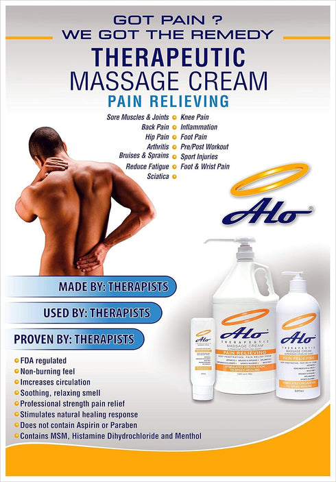 ALO Pain Relief Cream Therapy (32 oz with Pump) for Arthritis, Back Pain, Sciatica, Sore Muscles
