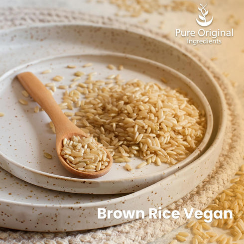 PURE ORIGINAL INGREDIENTS Brown Rice Vegan Protein Powder, 1 lb, Gluten Free, Shakes & Smoothies