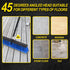 18 Inches Heavy Duty Outdoor Push Broom, 63" Long Handle for Deck Driveway Garage Yard Cleaning (Blue)
