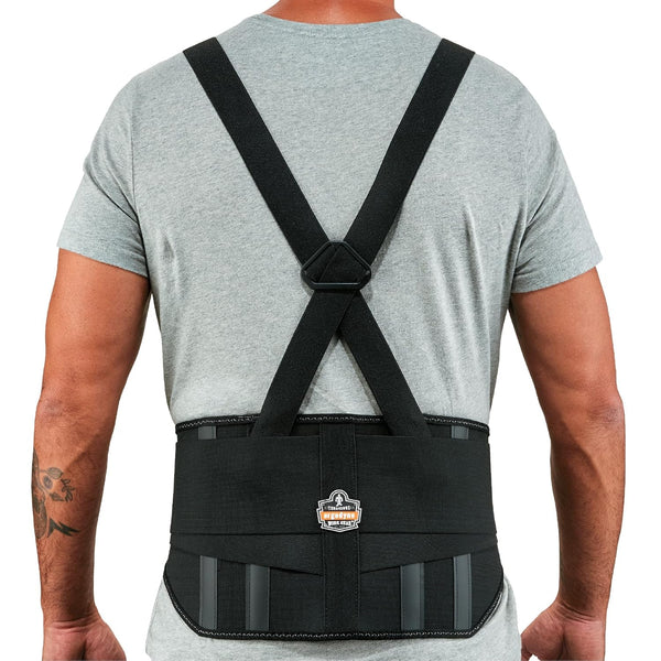 Ergodyne ProFlex 1600 Back Support Brace, Medium, Black, 9" Extended Support