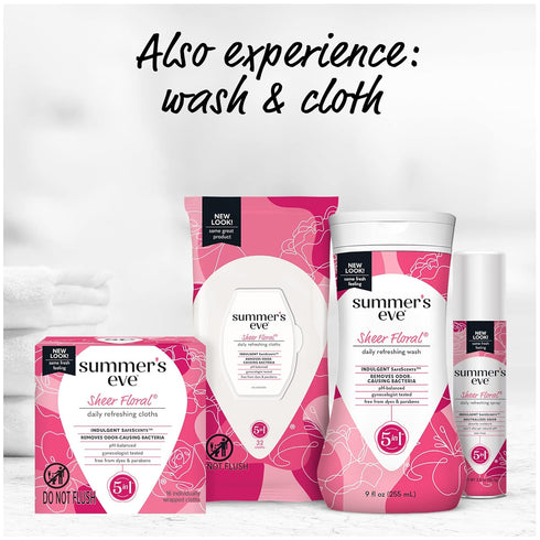 Summer's 2 oz Pack 6 Eve Freshening Spray | Sheer Floral | Size | of | pH Balanced, Dermatologist & Gynecologist Tested