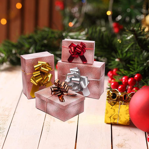 Set 24, 4'' 6'', UNIQOOO Assorted Gift Wrap Pull Bow of Medium Large Bulk for Gift Wrapping Basket Box Bag Dcor