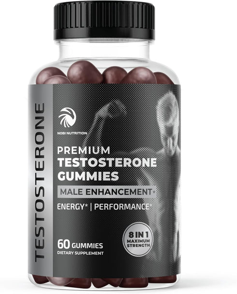 Testosterone Supplement for Men: Muscle Growth, Stamina & Performance, Test Boost Max Gummy, 60ct