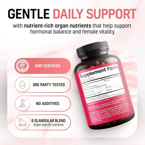 Next Form 6 1 100% 180 Beef Organ Supplement for Women in Complex Hormone Balance & Energy - Grass Fed & Pasture Raised