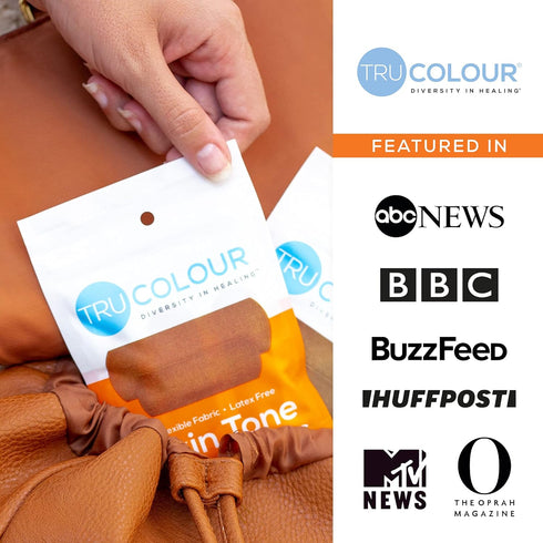 Skin Tone Bandages, Brown-Dark Brown, Single Bag (30-Count; Orange Bag)