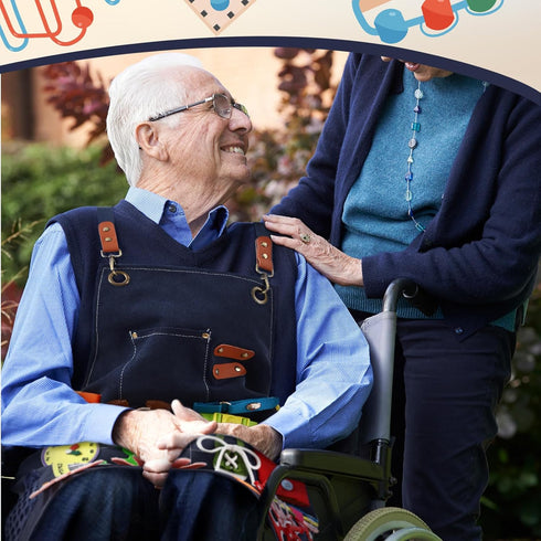 Shyyween Fidget Apron for Elderly Fidget Blanket for Dementia Alzheimer's Therapy Activity Apron Anxiety Relief