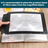Yuomeaz 3 12 7.6 X Full Page Magnifier for Reading, in Plastic Magnifying Sheet, Lightweight Portable Magnifying Page