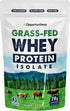 Opportuniteas Grass Fed Whey Isolate Protein Powder - Unflavored 28g Protein Powder Without Artificial Sweeteners,