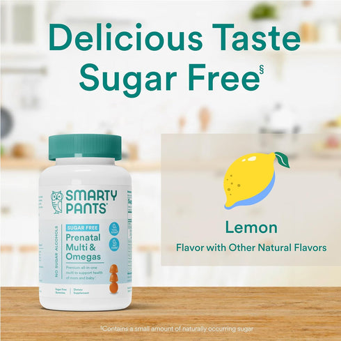 SmartyPants Prenatal Vitamins for Women, Sugar Free Multivitamin Gummies, 60 Count (20 Day Supply)