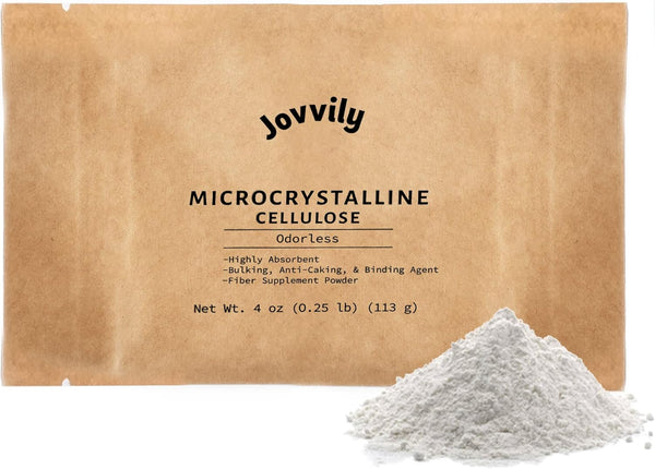 Microcrystalline Cellulose Powder 4 oz | Fiber Supplement & Binding Agent | Highly Absorbent