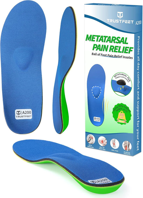 Heavy Duty Metatarsal Pain Relief Insoles for Metatarsalgia, Morton’s Neuroma, Plantar Fasciitis, Arch Support Inserts