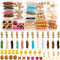 Messen Dreadlocks Jewelry Crystal Wire Wrapped Hair Accessories Imitation Wood Beads