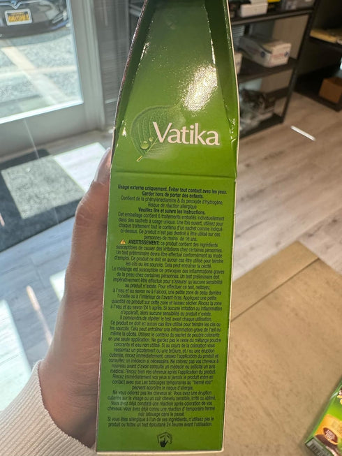 Vatika Naturals Permanent Hair Dye Burgundy, 100% Grey Coverage, Ammonia-Free, 6 Sachets (10g each)