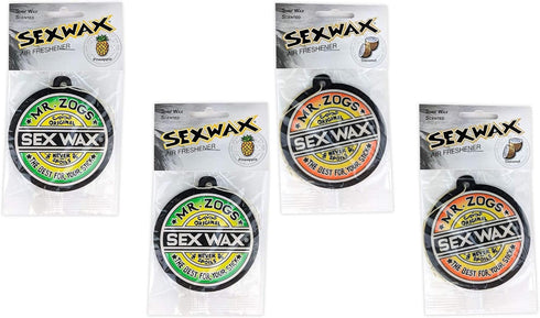 Sex Wax Air Fresheners 4-Pack: 2 Coconut & 2 Pineapple Scents