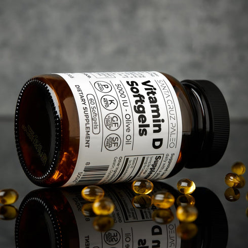 Santa Cruz Paleo Vitamin D Supplement - 5000 i.u. Per Softgel, 60 Softgels, Gluten Free, Immune Support